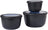 Mepal Vershoudbakjes Cirqula Nordic Black Rond 3-delig - 500 ml + 1 liter + 2 liter