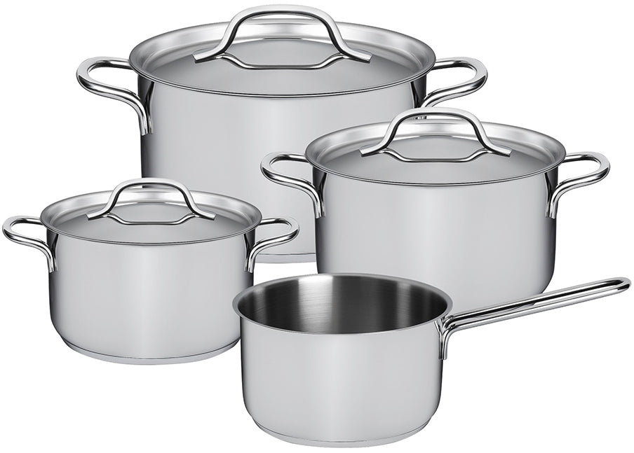 Sola Pannenset Mirage 4-Delig RVS - Kookpan ø 16, 18, 20 cm & Steelpan ø 16 cm - geschikt voor alle warmtebronnen
