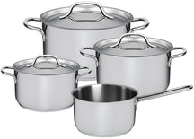 Sola Pannenset Mirage 4-Delig RVS - Kookpan ø 16, 18, 20 cm & Steelpan ø 16 cm - geschikt voor alle warmtebronnen