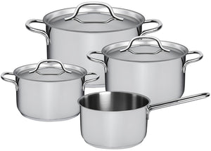 Sola Pannenset Mirage 4-Delig RVS - Kookpan ø 16, 18, 20 cm & Steelpan ø 16 cm - geschikt voor alle warmtebronnen