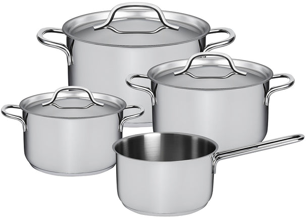 Sola Pannenset Mirage 4-Delig RVS - Kookpan ø 16, 18, 20 cm & Steelpan ø 16 cm - geschikt voor alle warmtebronnen