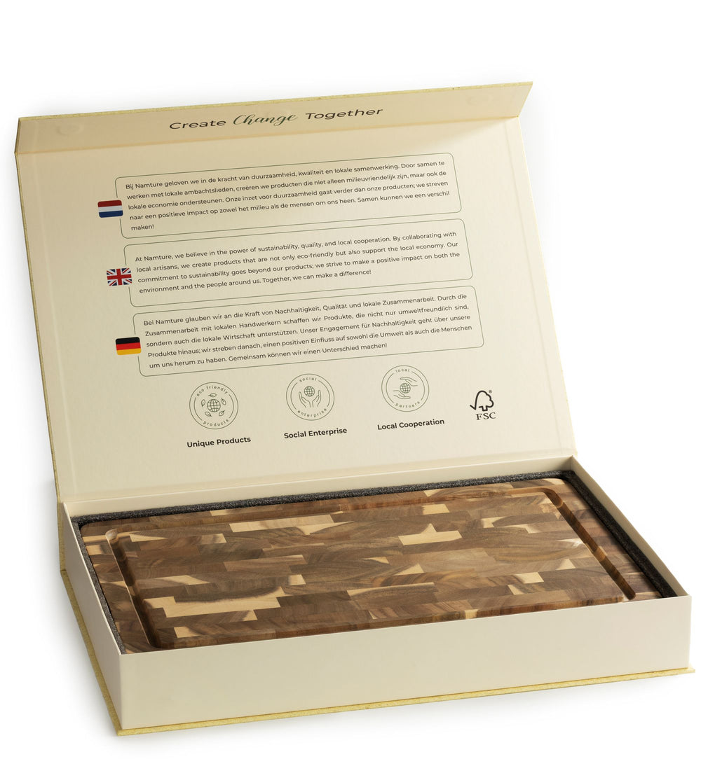 Namture Snijplank Acacia Classic - 45 x 30 cm - Houten Snij- en Bereidingsplank