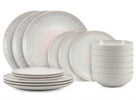 Cookinglife Serviesset Nola Beige reactive glaze 18-delig / 6 personen - 6 dinerborden, 6 ontbijtborden en 6 kommen