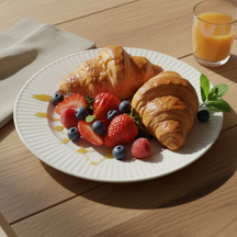 Cookinglife Serviesset Siaki New Bone - Porselein 18-delig / 6 personen - 6 dinerborden, 6 ontbijtborden en 6 kommen