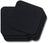 Cookinglife Onderzetters - Vegan leer - Zwart - 10 x 10 cm - 6 stuks