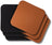 Onderzetters - Vegan leer - Zwart / Cognac - dubbelzijdig - 10 x 10 cm - 6 stuks - Cookinglife
