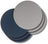 Onderzetters - Vegan leer - Grijs / Blauw - dubbelzijdig - ø 10 cm - 6 stuks - Cookinglife