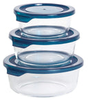 Sareva Glazen Vershoudbakjes Glas - To Go - met Deksels - Ovenschalen - Cook & Fresh - 3 delig