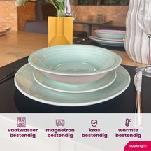 Cookinglife Ontbijtborden / Dessertborden Pastel Harmony ø 19 cm - 6 Stuks