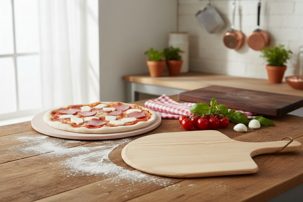 Cookinglife Pizza Bakset Ø 33 cm - Pizza baksteen en Pizzaschep