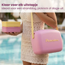 Polarbox Mini Koelbox / Coolerbag met 2 Lunchboxen - Bubblegum-Yellow - 6 Liter