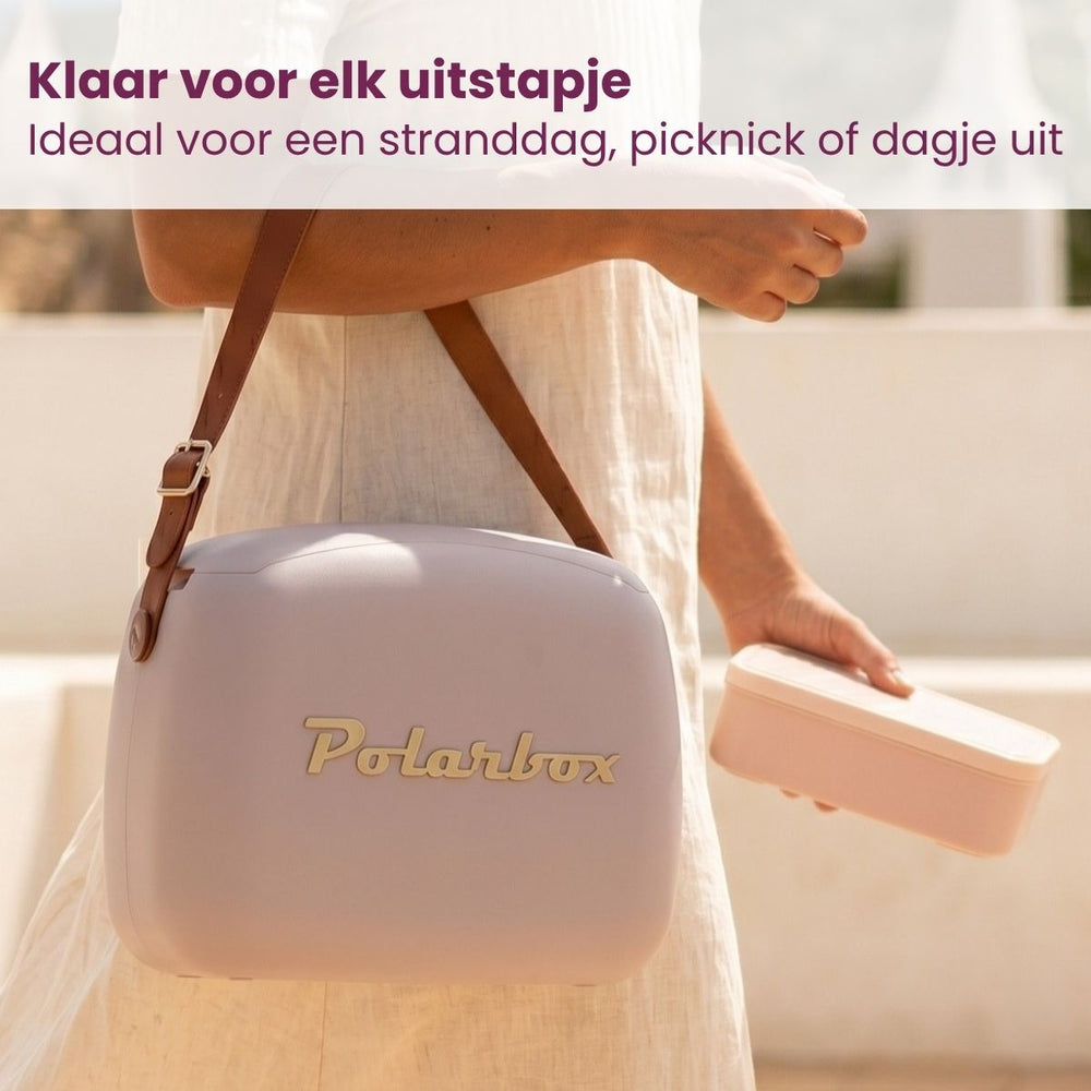 Polarbox Mini Koelbox / Coolerbag met 2 Lunchboxen - Pearl-Gold - 6 Liter