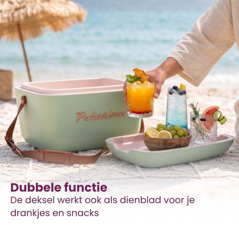 Polarbox Koelbox met Schouderband - Olive Green-Gold - 20 Liter