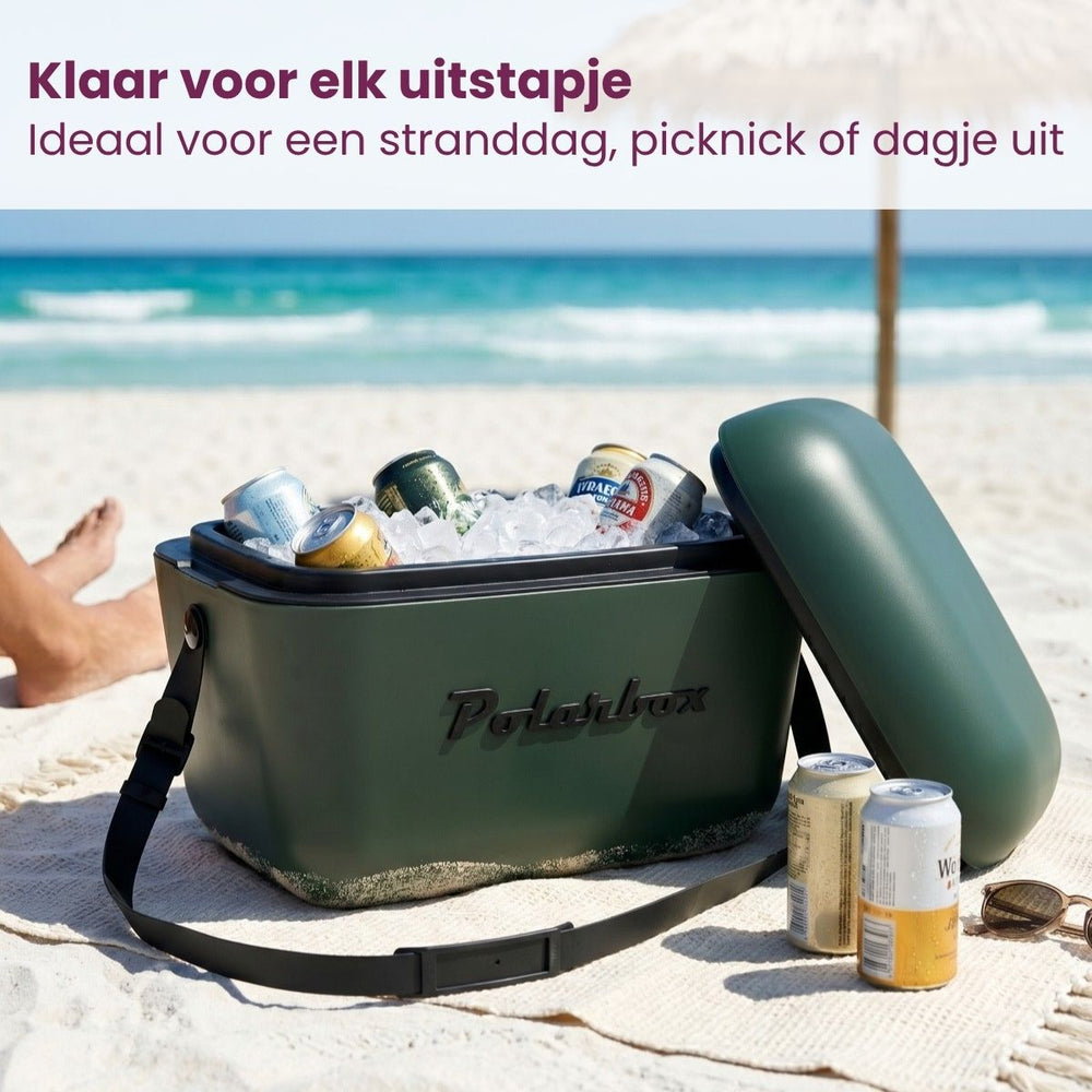 Polarbox Koelbox met Schouderband - Green Forest-Black - 20 Liter