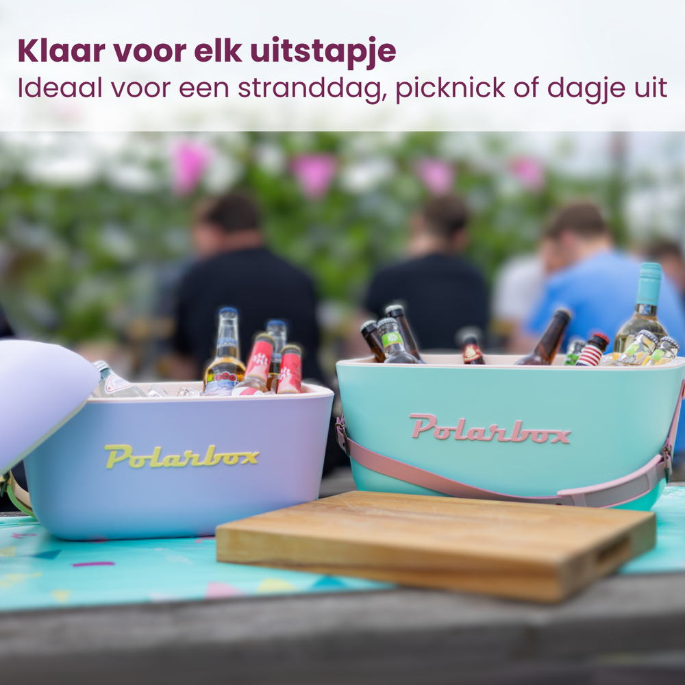 Polarbox Koelbox met Schouderband - Pastelgroen - 12 liter