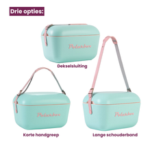 Polarbox Koelbox met Schouderband - Pastelgroen - 12 liter