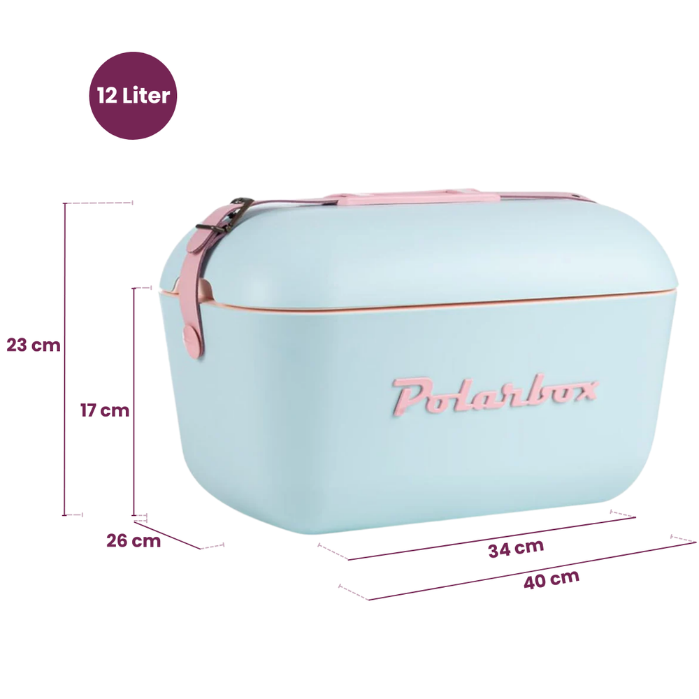 Polarbox Koelbox met Schouderband - Lichtblauw - 12 liter