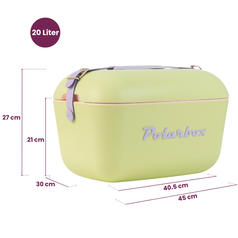 Polarbox Koelbox met Schouderband - Lime-Lilac - 20 Liter
