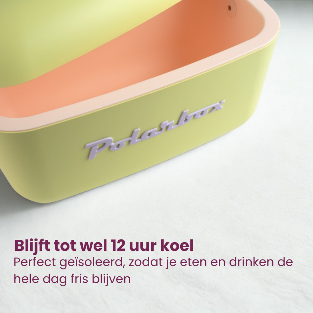 Polarbox Koelbox met Schouderband - Lime-Lilac - 12 Liter
