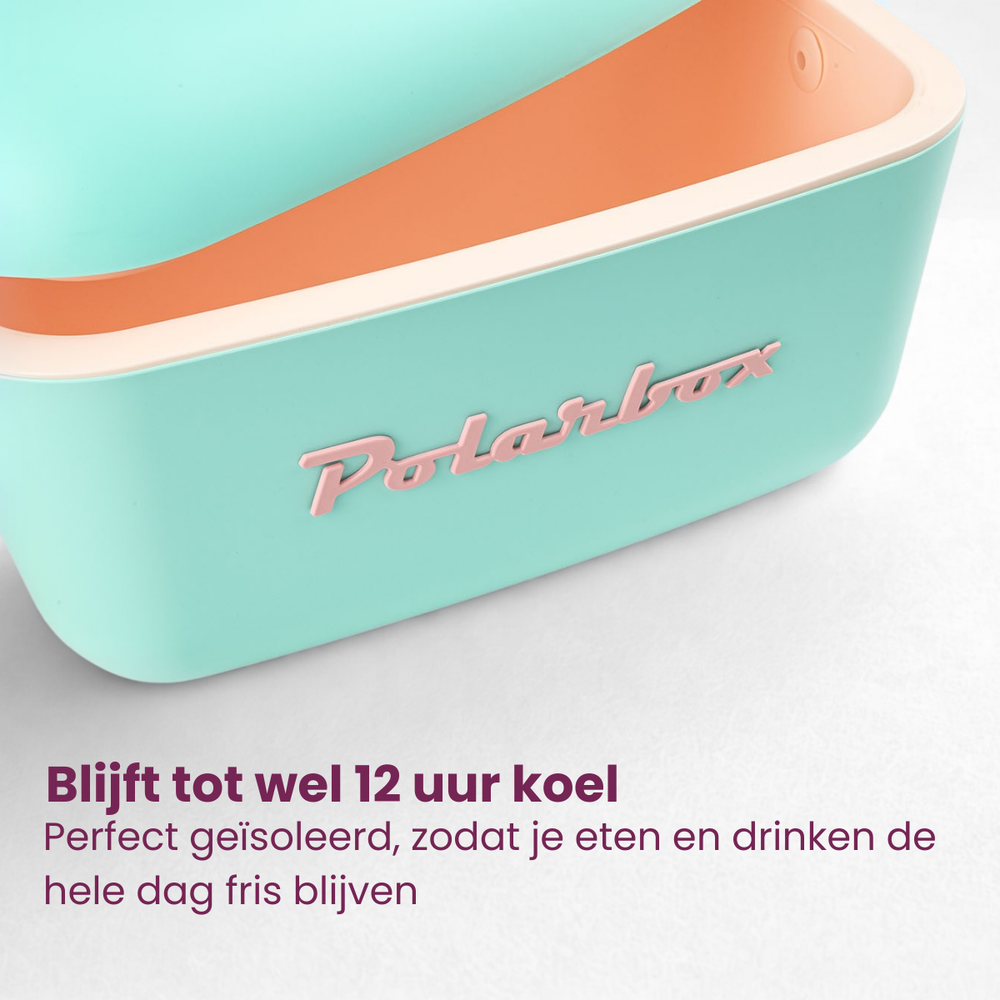 Polarbox Koelbox met Schouderband - Pastelgroen - 12 liter