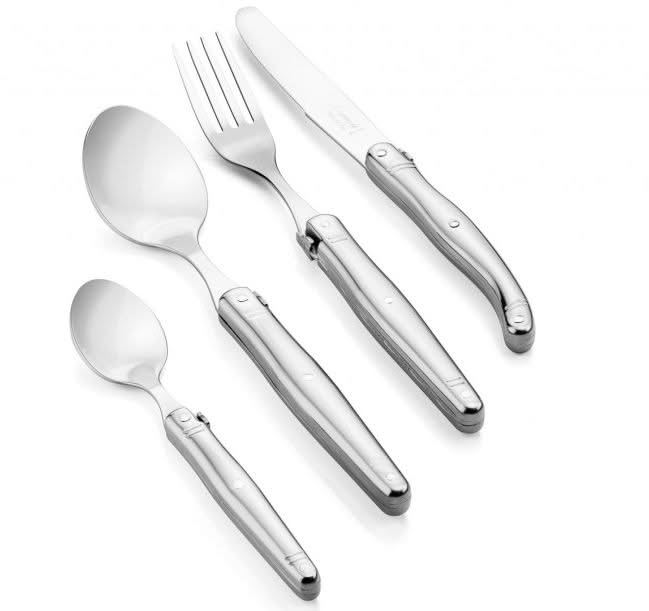Laguiole Style De Vie Bestekset & Bestekbak - Premium Line - RVS - 24 delig / 6 personen