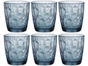 Bormioli Rocco Waterglazen Diamond - Blauw - 300 ml - 6 stuks