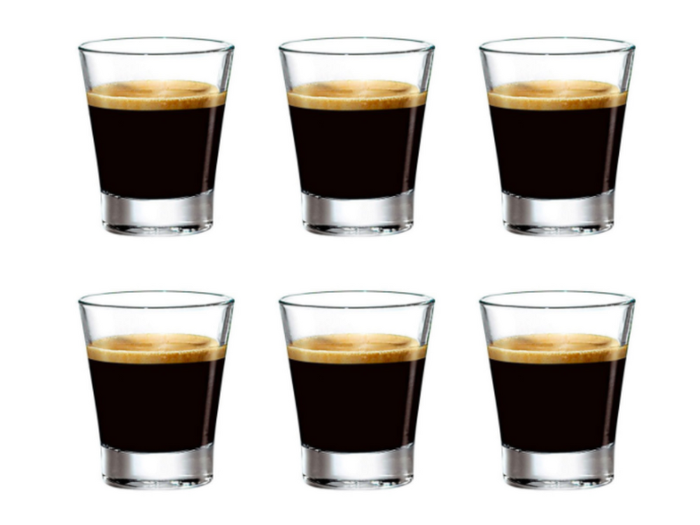 Bormioli Rocco Espresso Glazen Caffeino 85 ml - 6 stuks