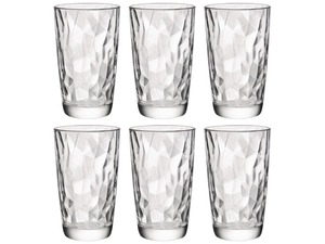 Bormioli Rocco Longdrinkglazen Diamond - Transparant - 470 ml - 6 stuks