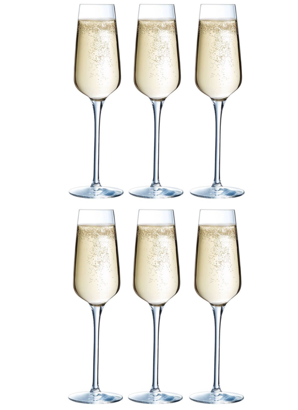 Chef & Sommelier Champagneglazen - Flutes - Sublym Flute - 210 ml - 6 stuks