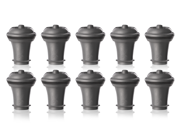 Vacu Vin Wijnstopper Vacuum Wine Stopper - Grijs - 10 stuks