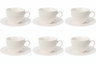 Cookinglife Kop en Schotel Siaki New Bone - Porselein - 240 ml - 6 stuks