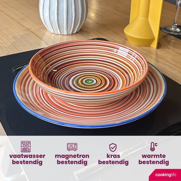 Cookinglife Soepkommen / Kommen Rhythm & Lines ø 14 cm - 4 Stuks
