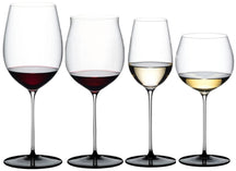 Riedel Wijnglazenset Fatto A Mano Black Tie - Bordeaux Grand Cru, Burgundy Grand Cru, Riesling & Oaked Chardonnay - 4 Stuks