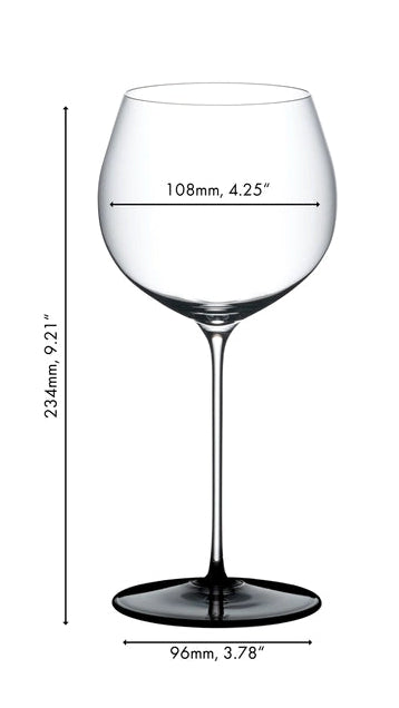 Riedel Wijnglazenset Fatto A Mano Black Tie - Bordeaux Grand Cru, Burgundy Grand Cru, Riesling & Oaked Chardonnay - 4 Stuks