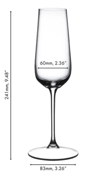 Riedel Champagneglazen - Flutes - Grape@Riedel - 250 ml - 2 Stuks