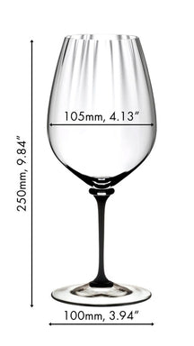 Riedel Rode Wijnglas Fatto A Mano Performance - Cabernet Sauvignon - Zwarte Steel - 834 ml