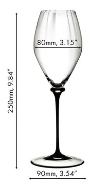 Riedel Champagneglas Fatto A Mano Performance - Zwarte Steel - 375 m