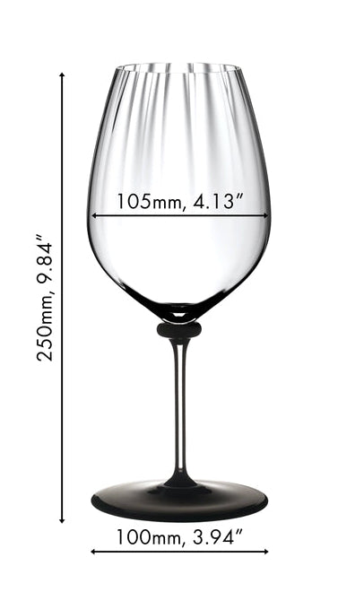 Riedel Rode Wijnglas Fatto A Mano Performance - Cabernet Sauvignon - Zwarte Voet - 834 ml
