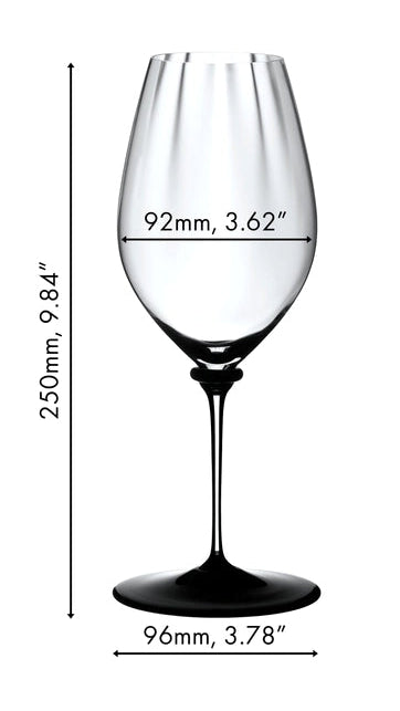 Riedel Witte Wijnglas Fatto A Mano Performance - Riesling - Zwarte Voet - 623 ml