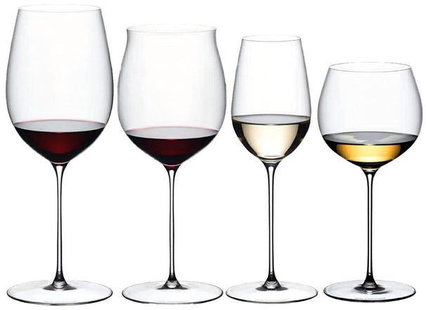 Riedel Wijnglazenset Superleggero - Bordeaux Grand Cru, Burgundy Grand Cru, Riesling & Oaked Chardonnay - 4 Stuks
