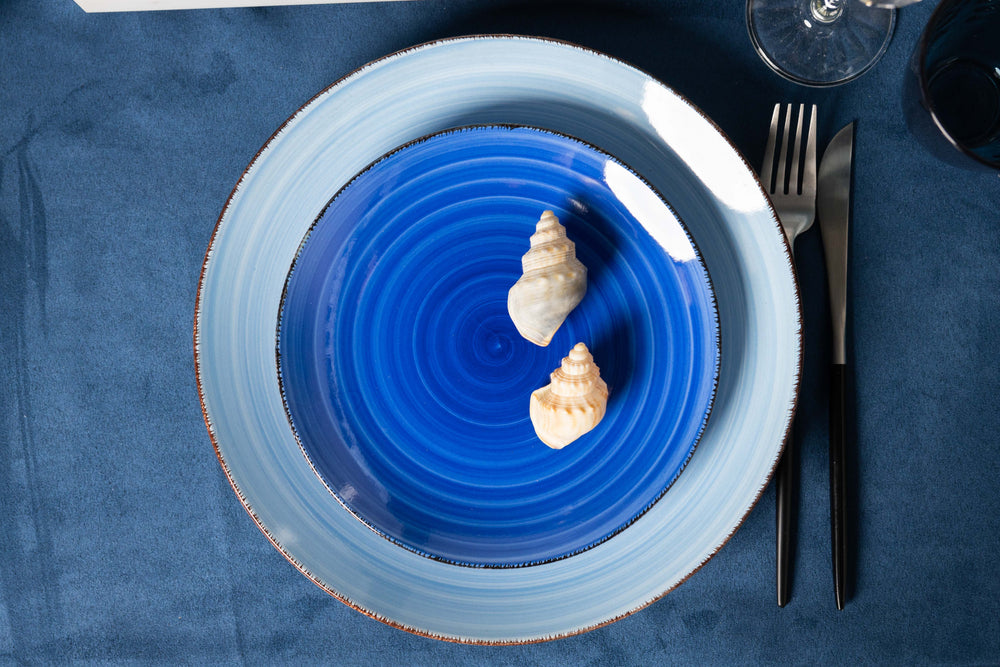 Cookinglife Dinerborden Delice Blauw ø 26.5 cm - 6 stuks