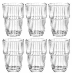 Bormioli Rocco Longdrinkglazen Stapelbaar - Waterglazen - Barshine - 380 ml - 6 stuks