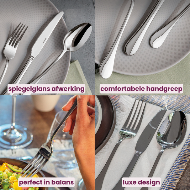 Sambonet Bestekset Bloom - RVS - Monoblock - 36 delig / 6 personen