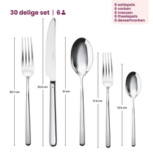 Sambonet Bestekset Linear - Champagne - 30 delig / 6 personen
