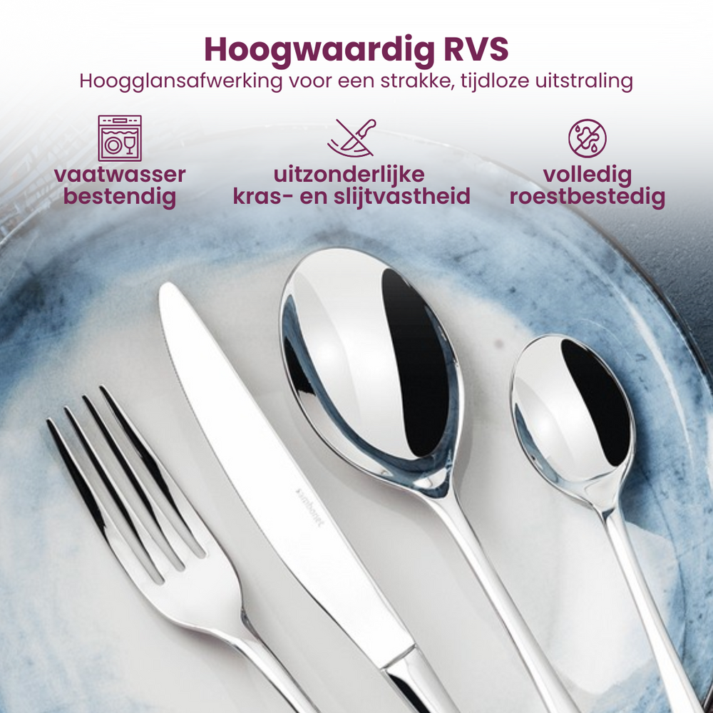 Sambonet Bestekset Royal - RVS - 24 delig / 6 personen