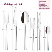 Sambonet Bestekset Rock - RVS - 36 delig / 6 personen