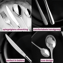 Sambonet Bestekset Taste - Zwart - 24 delig / 6 personen