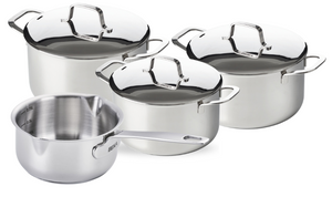 Beka Pannenset Maestro 4-Delig - zonder anti-aanbaklaag - geschikt voor alle warmtebronnen (Kookpannen & Steelpan)