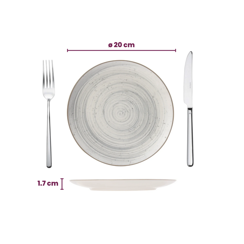 Cosy & Trendy Ontbijtborden / Dessertborden - Sintra Dusty Blue ø 20 cm - 4 Stuks