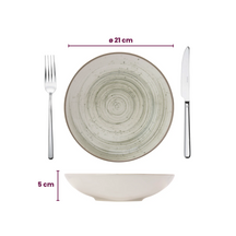 Cosy & Trendy Diepe Borden / Pastaborden Sintra Ivy Green ø 21 cm - 4 Stuks
